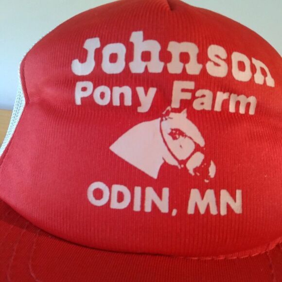 Vintage Johnson Pony Farm Minnesota Snap Back Trucker Hat - Picture 2 of 7
